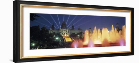 Magic Fountain and National Palace, Barcelona, Spain-Jon Arnold-Framed Photographic Print