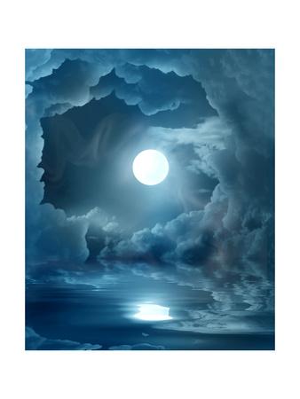 Magic Moon Art Print by lilkar | Art.com