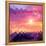 Magic Sunset in Abstract Stained Glass-art_of_sun-Framed Stretched Canvas