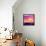 Magic Sunset in Abstract Stained Glass-art_of_sun-Framed Stretched Canvas displayed on a wall