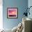 Magic Sunset in Abstract Stained Glass-art_of_sun-Framed Art Print displayed on a wall