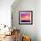 Magic Sunset in Abstract Stained Glass-art_of_sun-Framed Art Print displayed on a wall