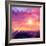 Magic Sunset in Abstract Stained Glass-art_of_sun-Framed Art Print