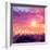 Magic Sunset in Abstract Stained Glass-art_of_sun-Framed Art Print