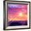 Magic Sunset in Abstract Stained Glass-art_of_sun-Framed Art Print