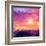 Magic Sunset in Abstract Stained Glass-art_of_sun-Framed Art Print