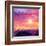 Magic Sunset in Abstract Stained Glass-art_of_sun-Framed Art Print