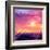 Magic Sunset in Abstract Stained Glass-art_of_sun-Framed Art Print