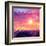 Magic Sunset in Abstract Stained Glass-art_of_sun-Framed Art Print