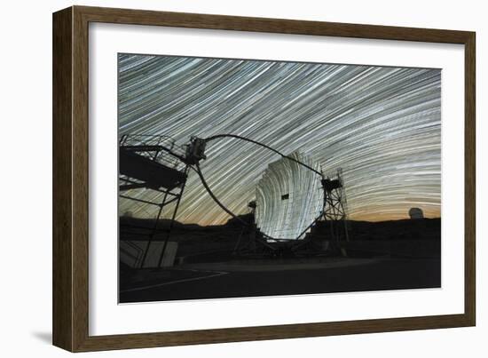 MAGIC Telescope And Star Trails-Alex Cherney-Framed Photographic Print
