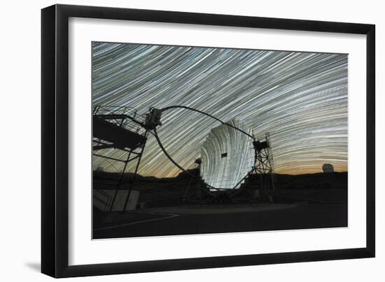 MAGIC Telescope And Star Trails-Alex Cherney-Framed Photographic Print