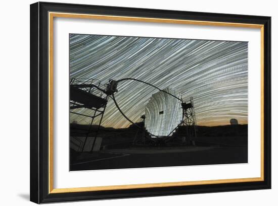 MAGIC Telescope And Star Trails-Alex Cherney-Framed Photographic Print