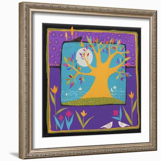 Magic Tree With Waterlilies-Sue Davis-Framed Giclee Print