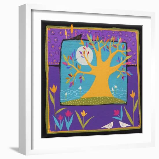 Magic Tree With Waterlilies-Sue Davis-Framed Giclee Print