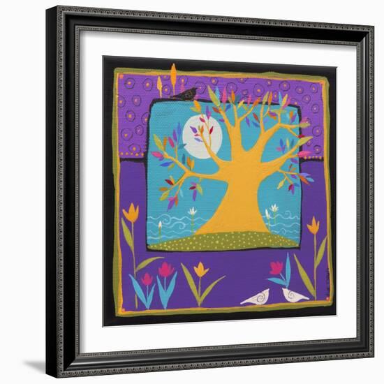 Magic Tree With Waterlilies-Sue Davis-Framed Giclee Print