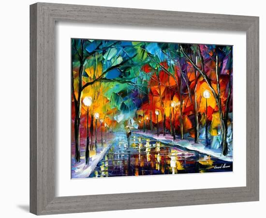 Magic Walk-Leonid Afremov-Framed Art Print