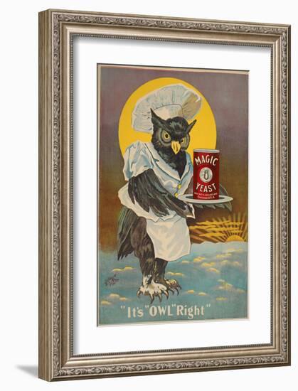 Magic Yeast - it's owl right-null-Framed Art Print