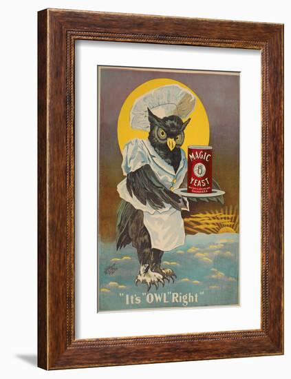 Magic Yeast - it's owl right-null-Framed Art Print