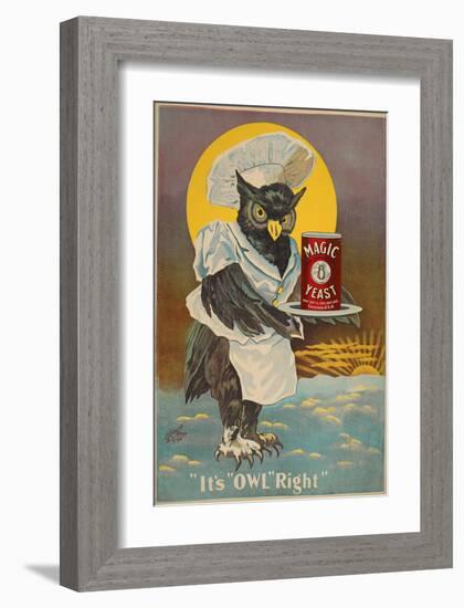 Magic Yeast - it's owl right-null-Framed Art Print