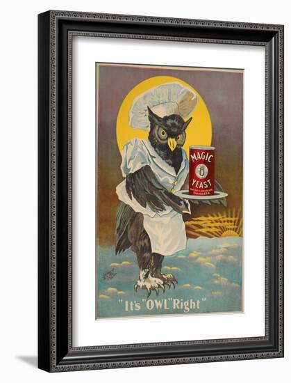 Magic Yeast - it's owl right-null-Framed Art Print