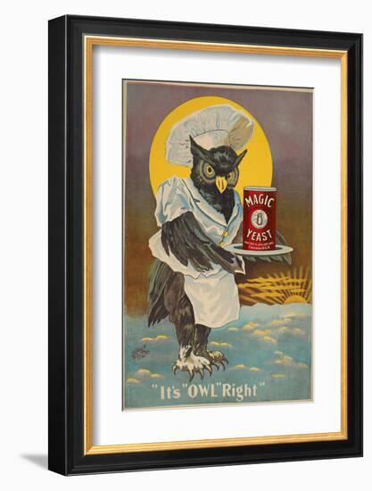 Magic Yeast - it's owl right-null-Framed Art Print