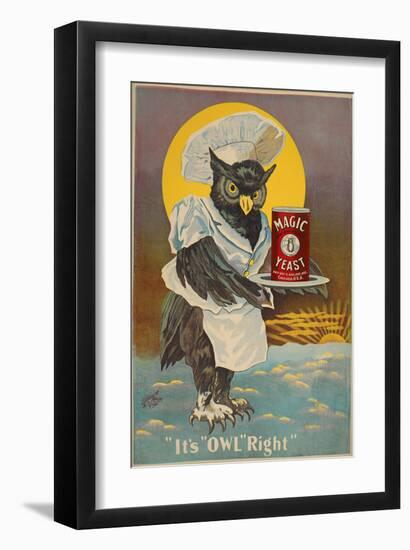 Magic Yeast - it's owl right-null-Framed Art Print