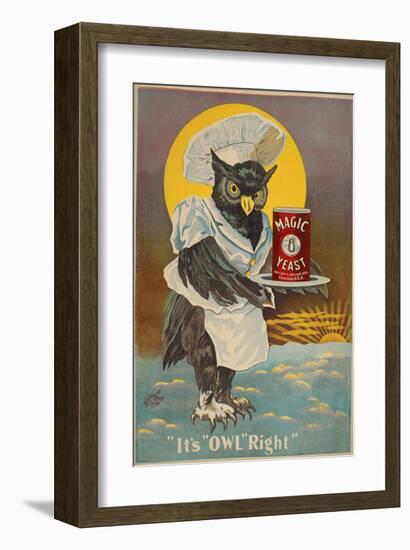 Magic Yeast - it's owl right-null-Framed Art Print