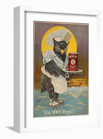 Magic Yeast - it's owl right-null-Framed Art Print