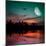 Magical Evening on the Ocean and the Moon-Krivosheev Vitaly-Mounted Photographic Print