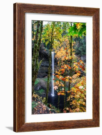 Magical Fall Scene at South Falls, Silver Falls State Park, Oregon-Vincent James-Framed Photographic Print