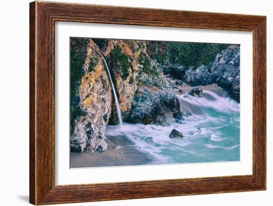 Magical McWay Waterfall and Beach Scene, Big Sur California Coast-Vincent James-Framed Photographic Print