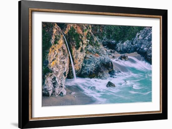 Magical McWay Waterfall and Beach Scene, Big Sur California Coast-Vincent James-Framed Photographic Print