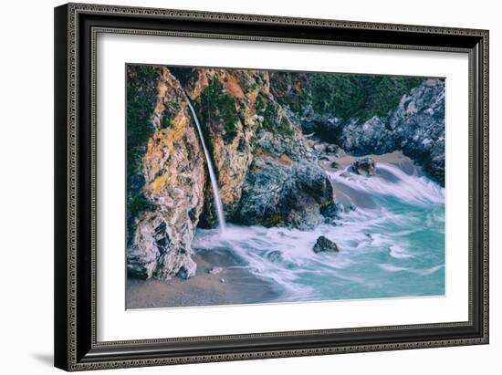 Magical McWay Waterfall and Beach Scene, Big Sur California Coast-Vincent James-Framed Photographic Print