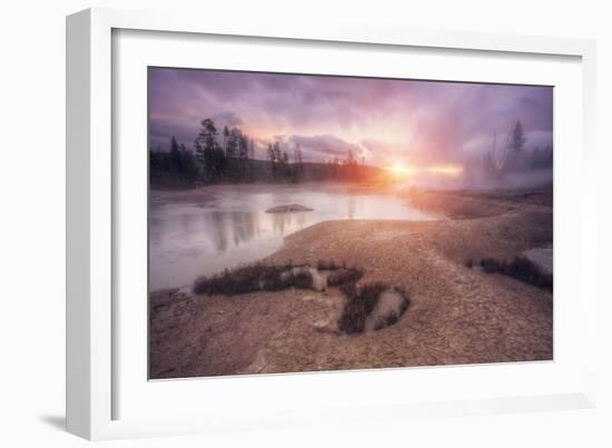 Magical Mud Pot Morning, Yellowstone Wyoming-Vincent James-Framed Photographic Print