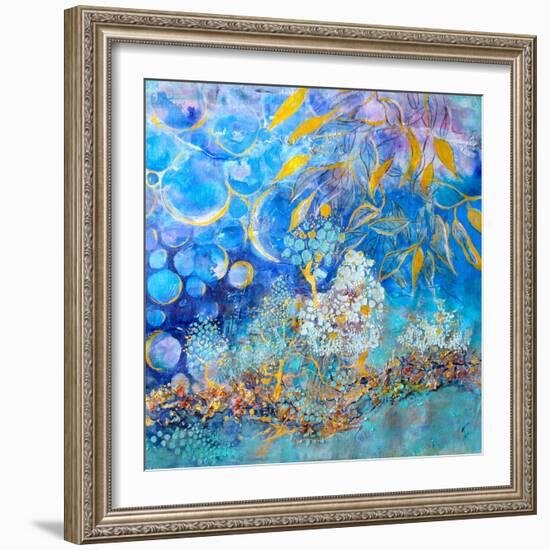 Magical Night Garden, 2022 (Acrylic on Canvas)-Margaret Coxall-Framed Giclee Print