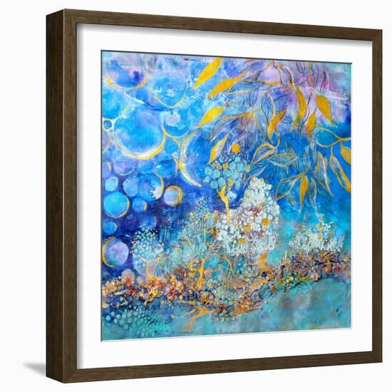 Magical Night Garden, 2022 (Acrylic on Canvas)-Margaret Coxall-Framed Giclee Print