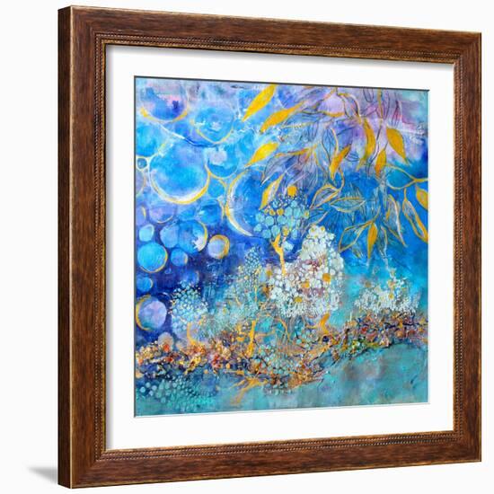 Magical Night Garden, 2022 (Acrylic on Canvas)-Margaret Coxall-Framed Giclee Print