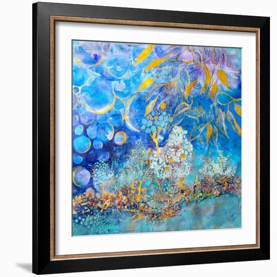 Magical Night Garden, 2022 (Acrylic on Canvas)-Margaret Coxall-Framed Giclee Print