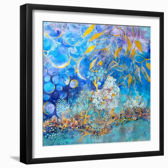 Magical Night Garden, 2022 (Acrylic on Canvas)-Margaret Coxall-Framed Giclee Print