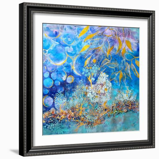 Magical Night Garden, 2022 (Acrylic on Canvas)-Margaret Coxall-Framed Giclee Print