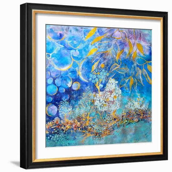 Magical Night Garden, 2022 (Acrylic on Canvas)-Margaret Coxall-Framed Giclee Print