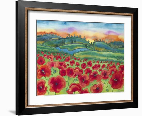 Magical Poppy Field-Carissa Luminess-Framed Giclee Print