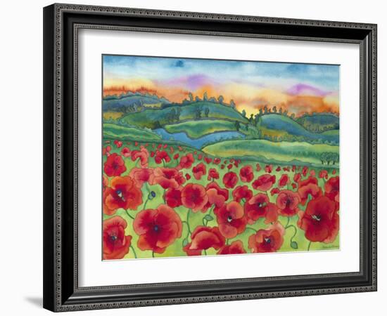 Magical Poppy Field-Carissa Luminess-Framed Giclee Print