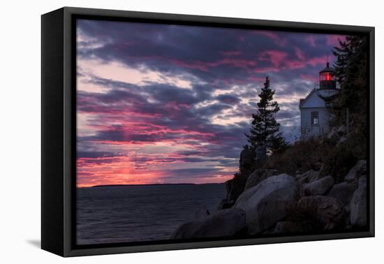 Magical Sunset at Bass Harbor Lighthouse, Maine-Vincent James-Framed Premier Image Canvas