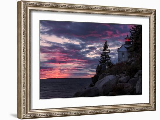 Magical Sunset at Bass Harbor Lighthouse, Maine-Vincent James-Framed Photographic Print