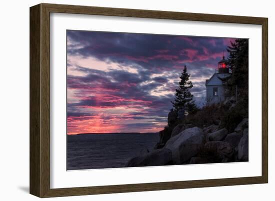 Magical Sunset at Bass Harbor Lighthouse, Maine-Vincent James-Framed Photographic Print