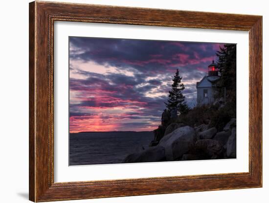 Magical Sunset at Bass Harbor Lighthouse, Maine-Vincent James-Framed Photographic Print