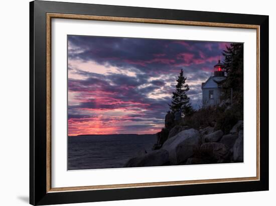 Magical Sunset at Bass Harbor Lighthouse, Maine-Vincent James-Framed Photographic Print