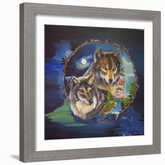 Magical Wolves-Sue Clyne-Framed Giclee Print