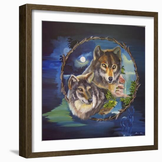 Magical Wolves-Sue Clyne-Framed Giclee Print